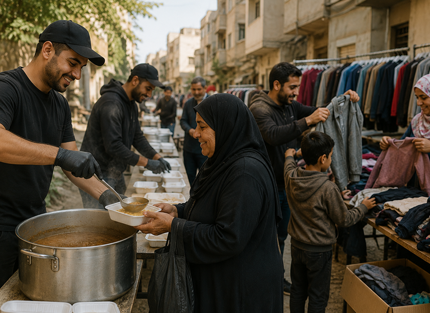 ​الإطعام والكساء (المطبخ الخيري والمعارض)